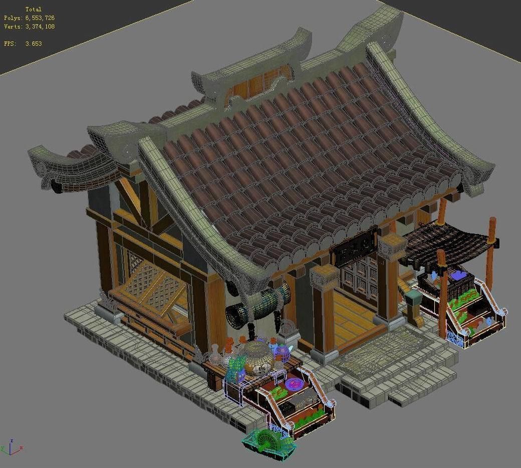 Ancient Capital Building - Drugstore 02 3D model_2