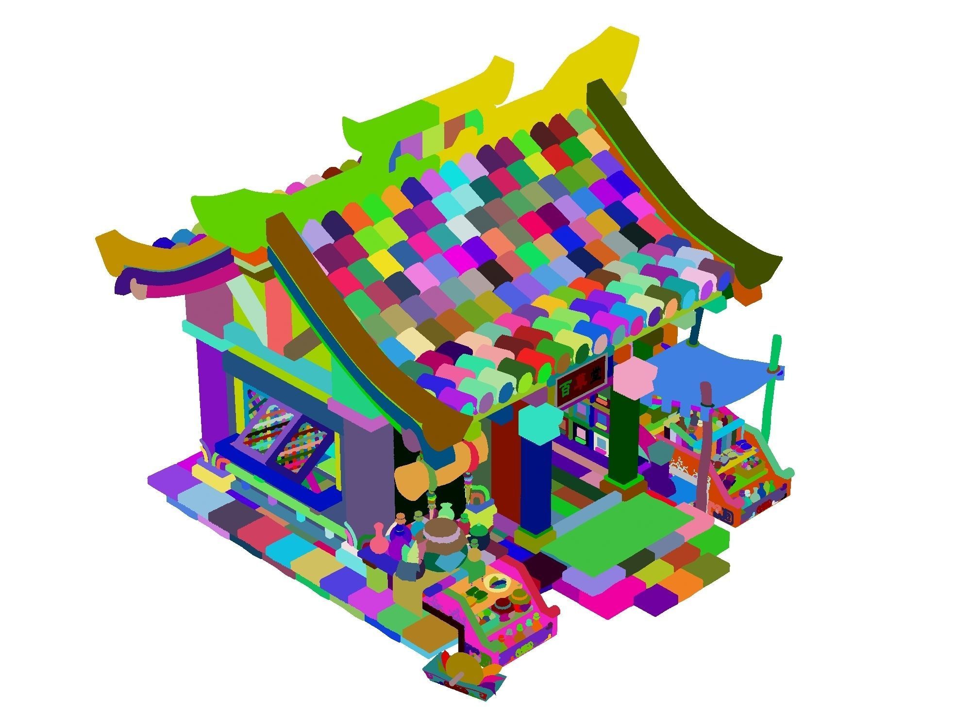 Ancient Capital Building - Drugstore 02 3D model_1