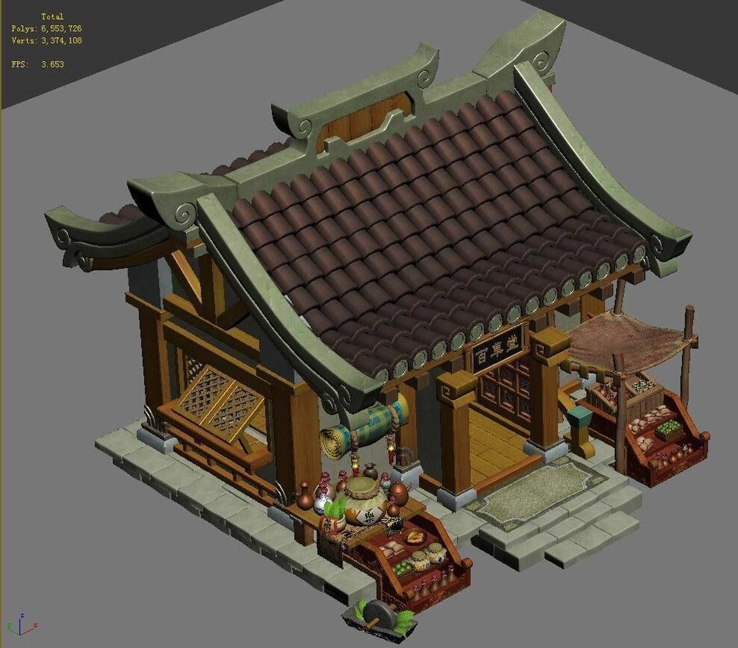 Ancient Capital Building - Drugstore 02 3D model_3