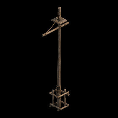 Ancient buildings - shops advertising planes 3D model_1