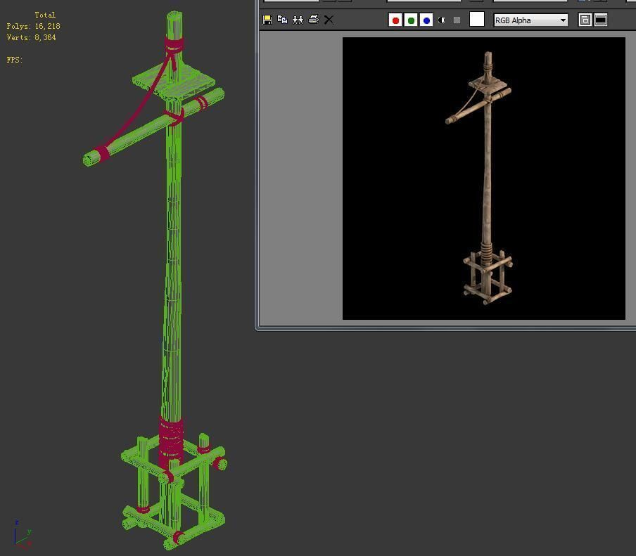 Ancient buildings - shops advertising planes 3D model_6
