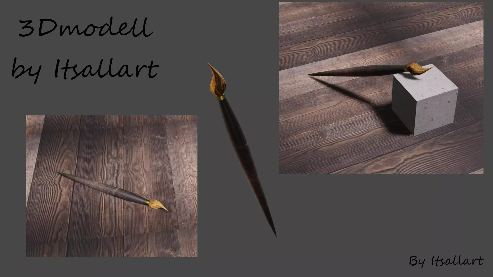 Paintbrush 3D-modelle  3D model_0