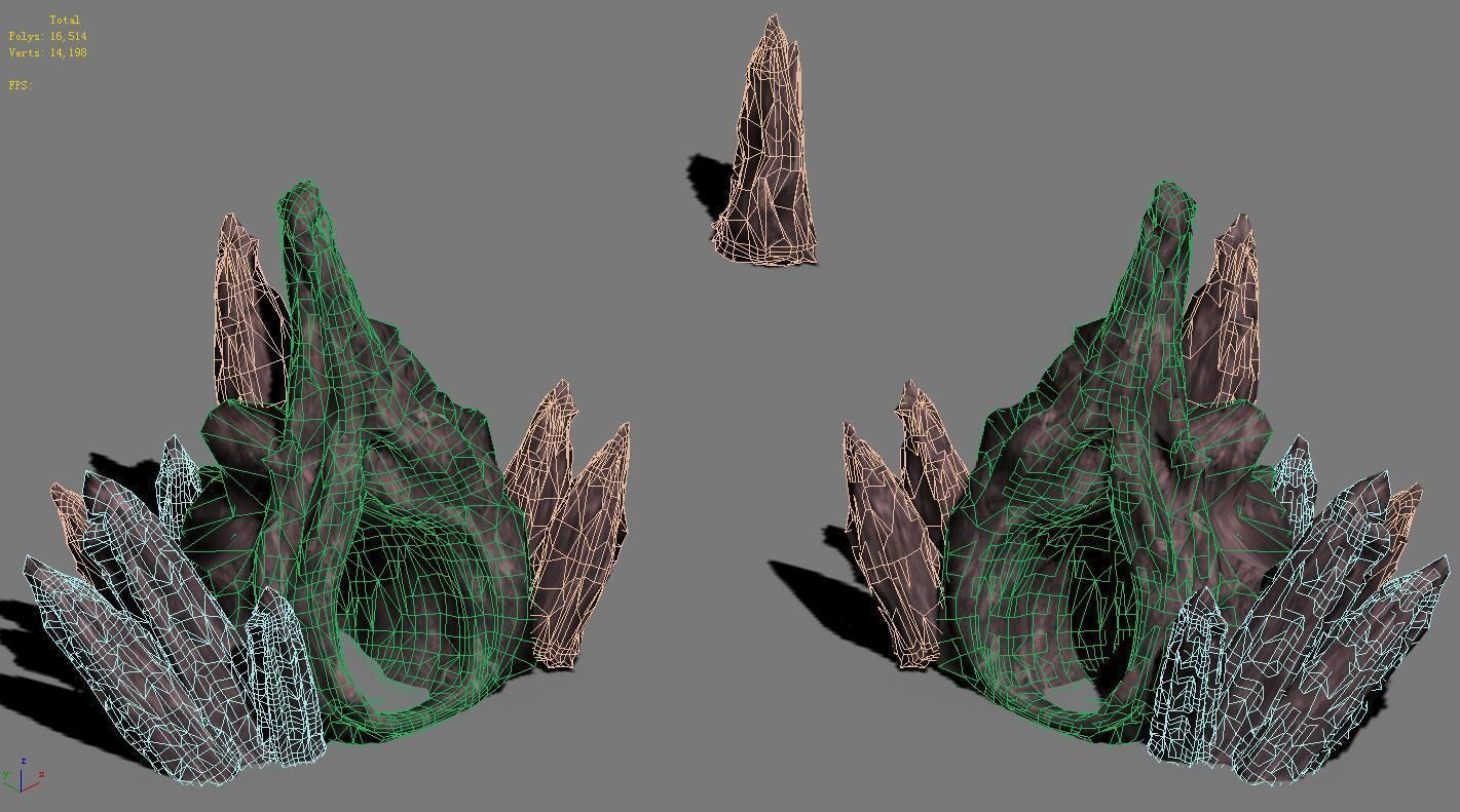 Monster Cave - hole 3D model_2