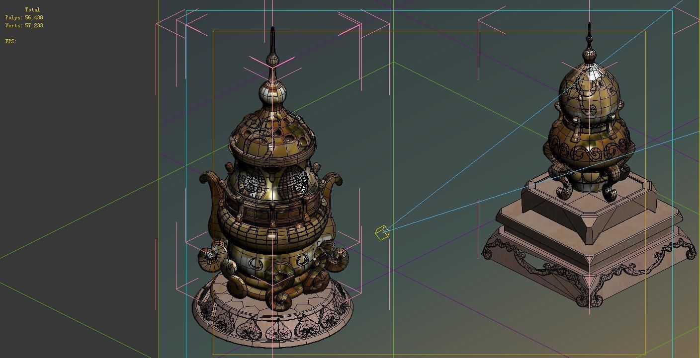 The incense burner of the observatory 3D model_1