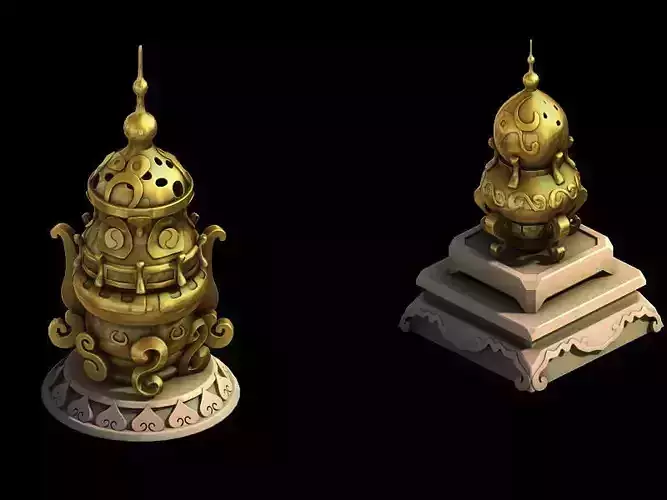The incense burner of the observatory 3D model