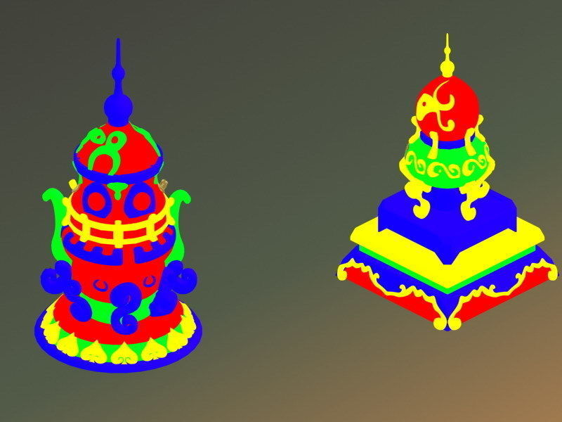 The incense burner of the observatory 3D model_2
