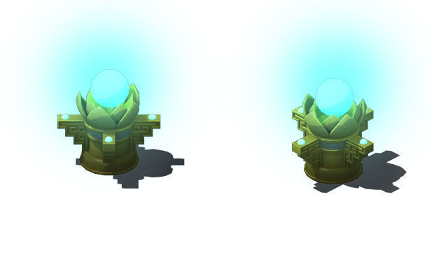 Ghost town - small light pillars 3D model_2