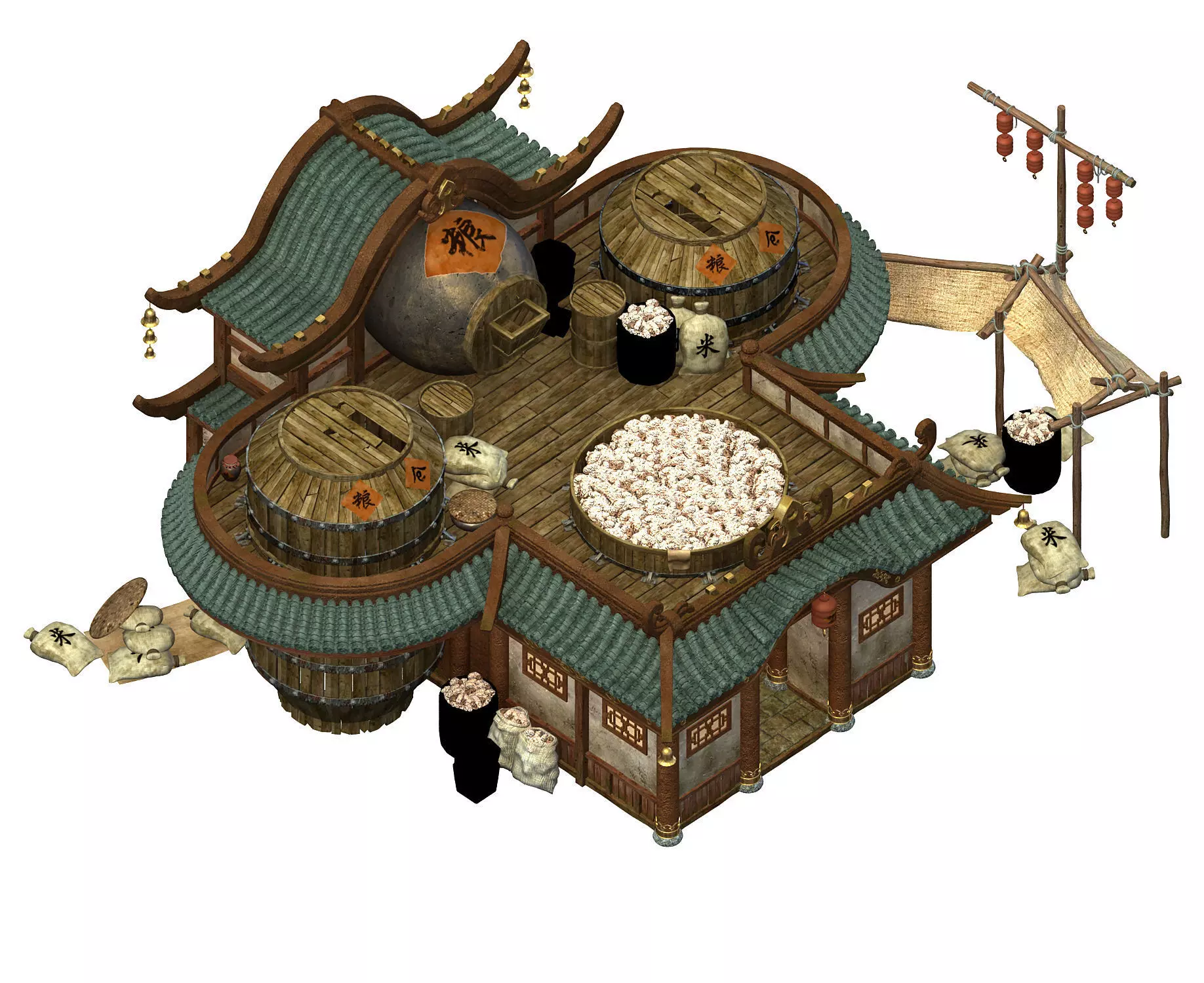 Beach Village - Granary 3D model
