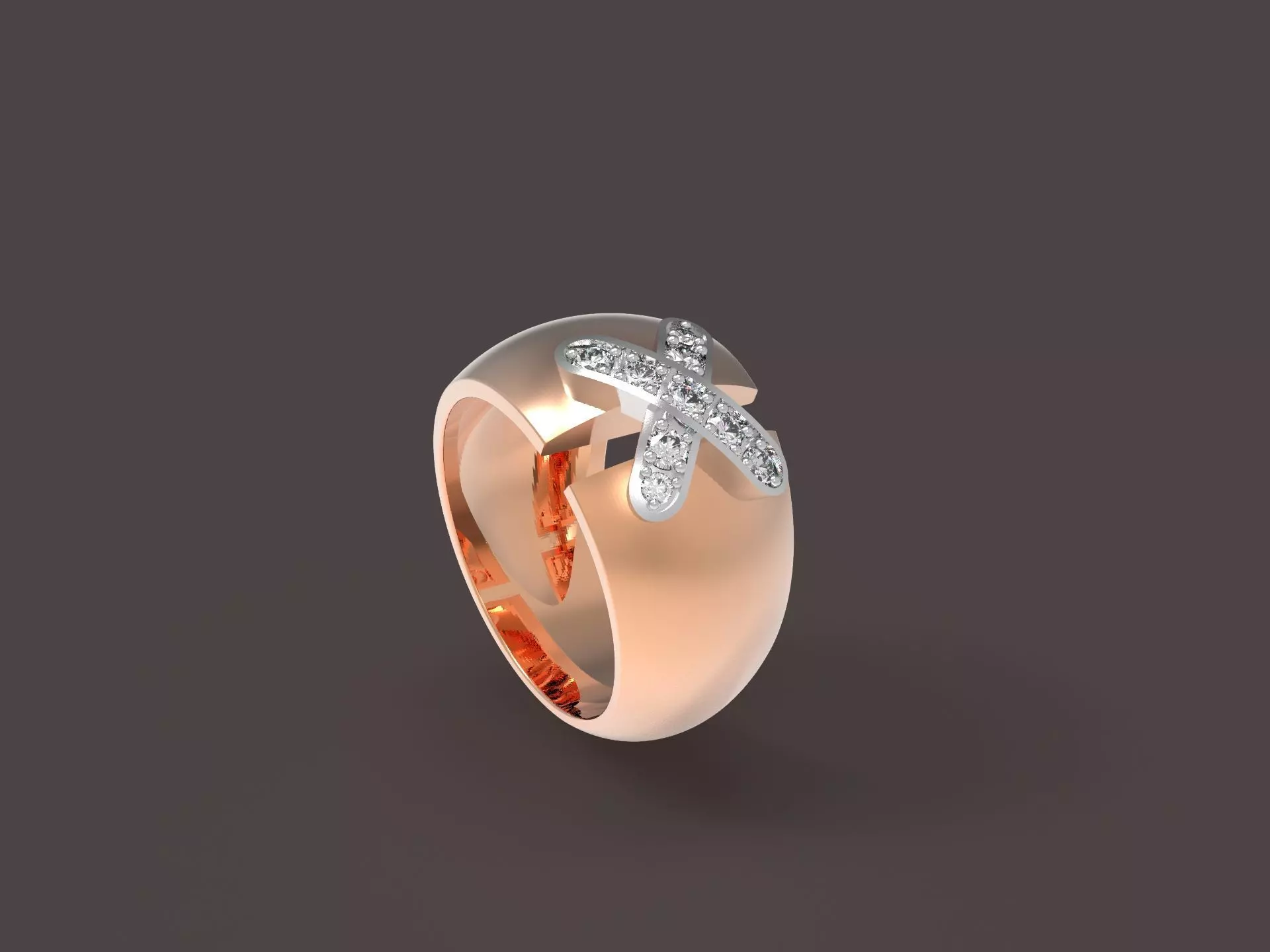 Cross-stitch ring 3D print model