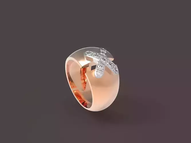Cross-stitch ring 3D print model