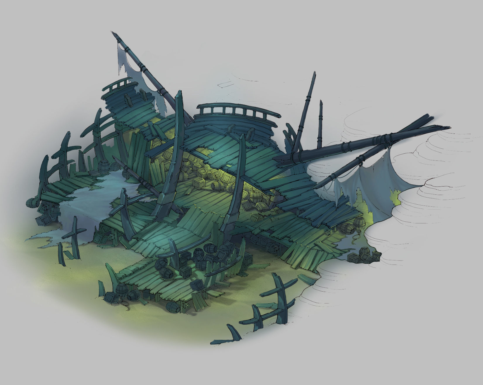 Seabed Wreck - Camp House 3D model_1
