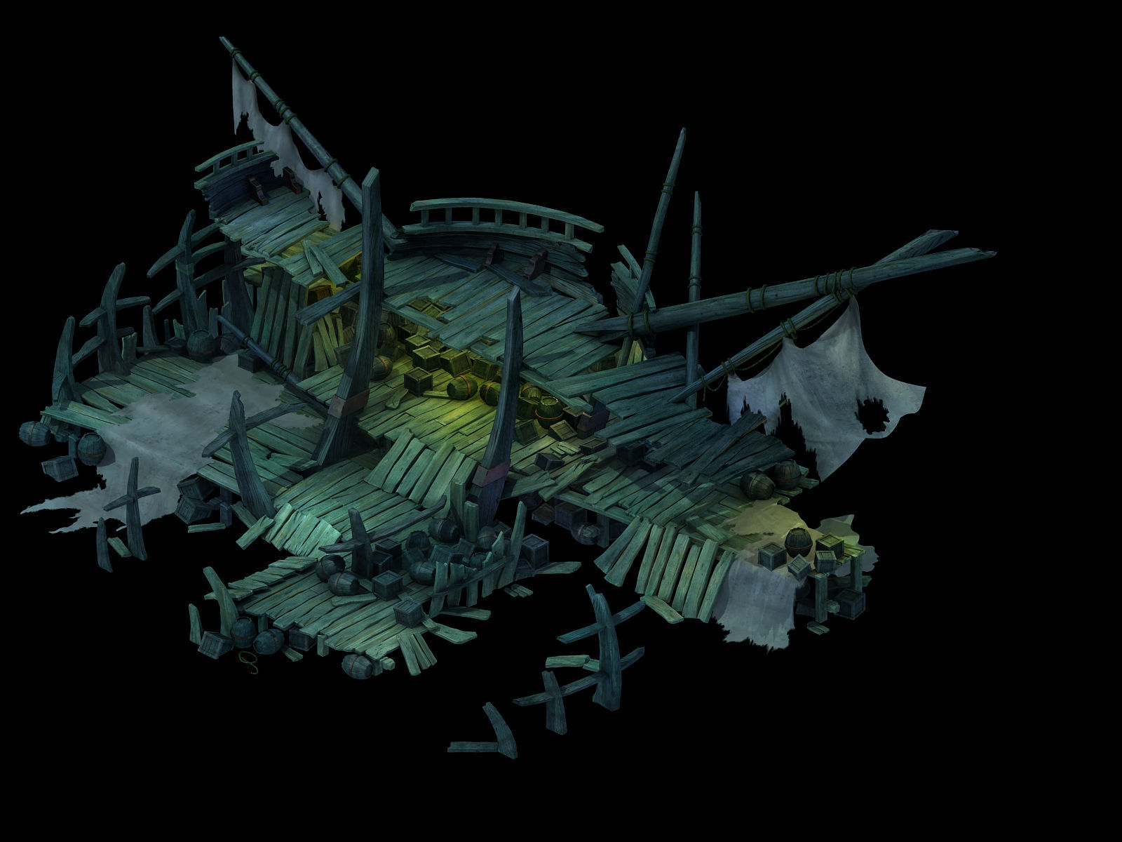 Seabed Wreck - Camp House 3D model_2