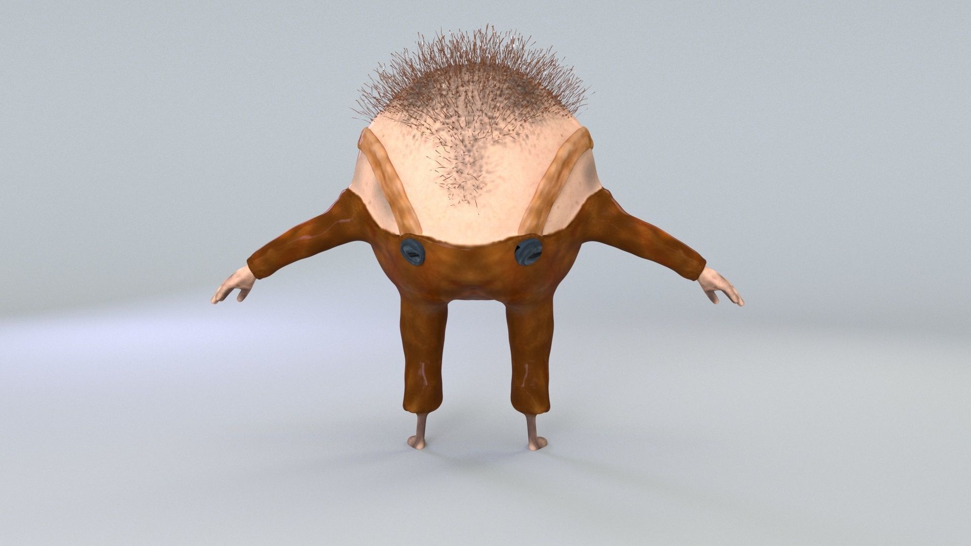 cartoon character humpty dumpty dirty 3D model_1