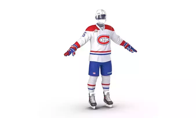 Hockey Equipment Montreal Canadiens 3D model