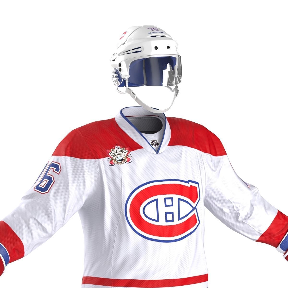 Hockey Equipment Montreal Canadiens 3D model CGTrader