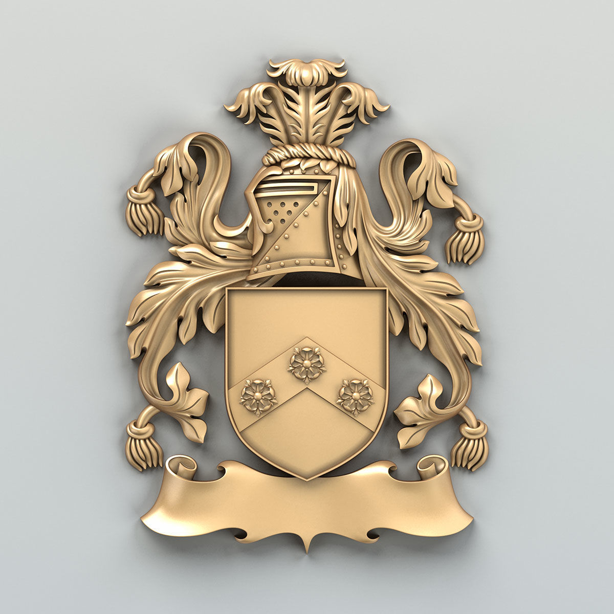 Coat of arms decorative 003 3D print model_5