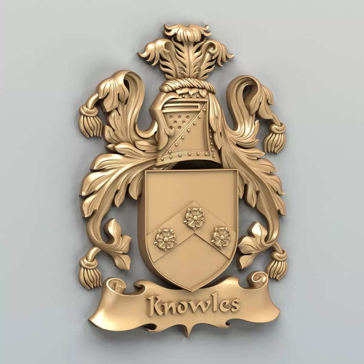 Coat of arms decorative 003 3D print model_0