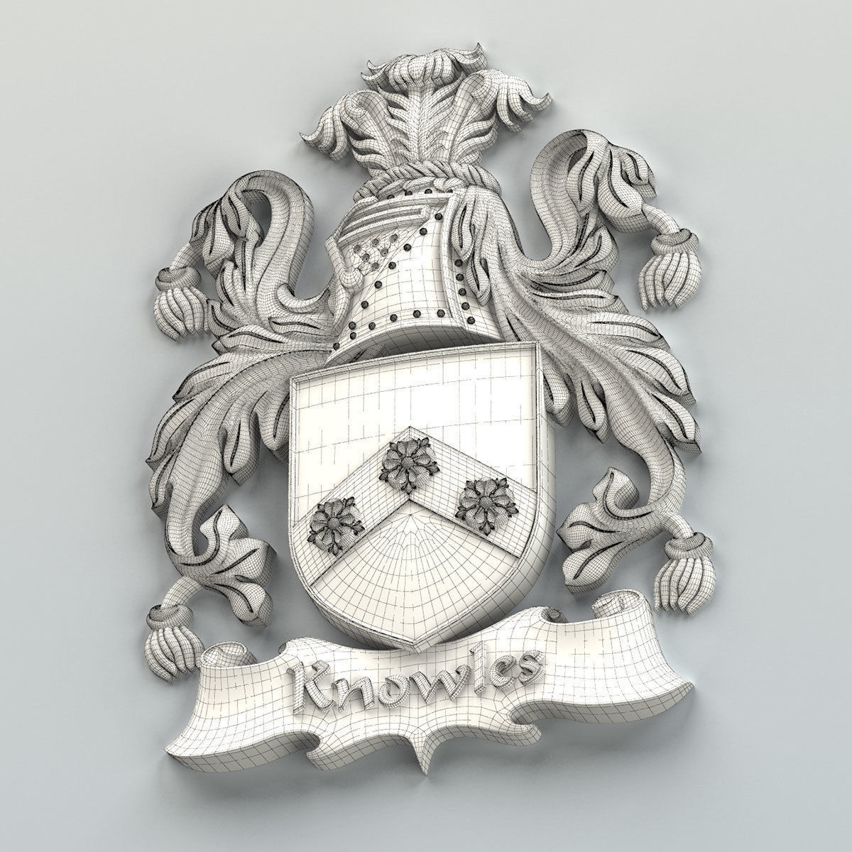 Coat of arms decorative 003 3D print model_10