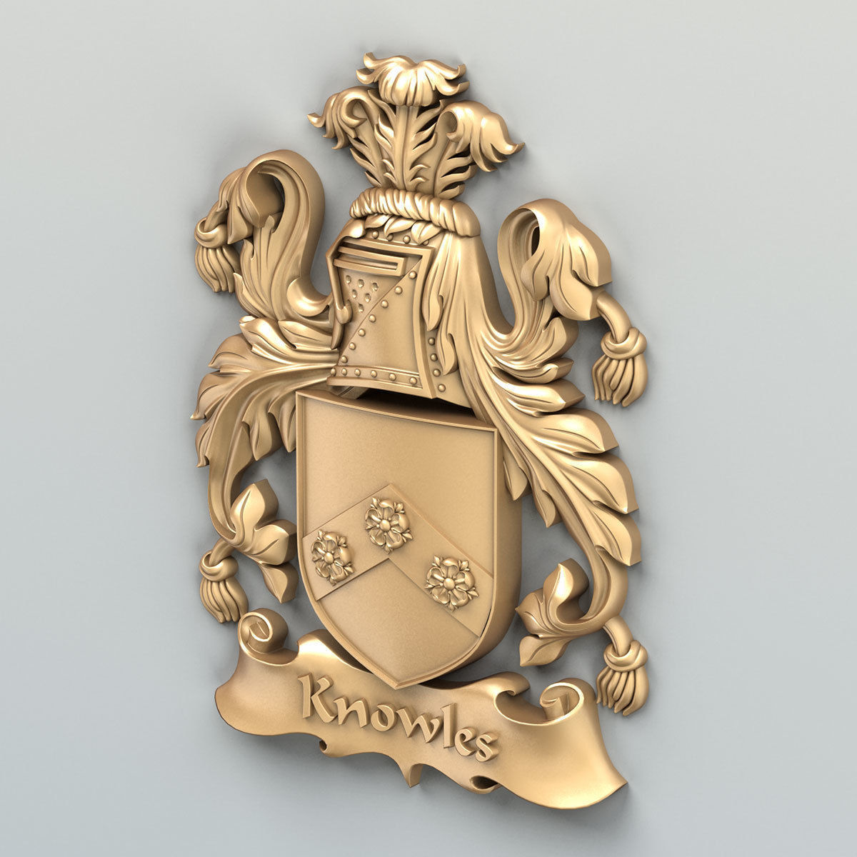 Coat of arms decorative 003 3D print model_2
