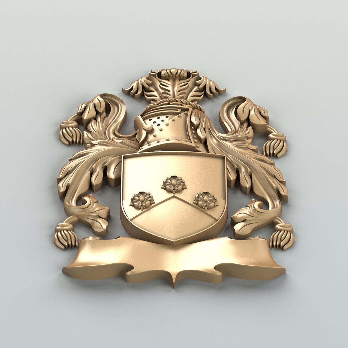 Coat of arms decorative 003 3D print model_7