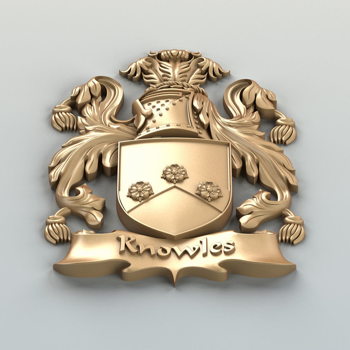 Coat of arms decorative 003 3D print model_3