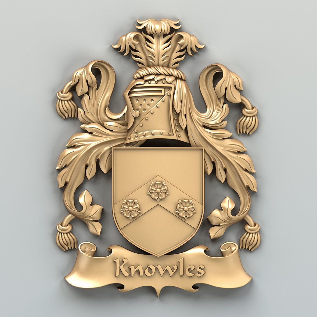 Coat of arms decorative 003 3D print model_1