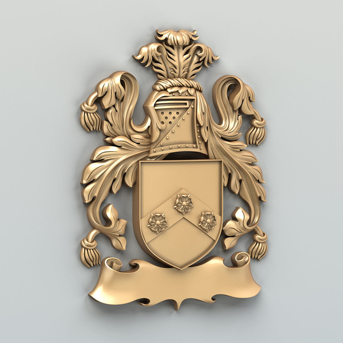 Coat of arms decorative 003 3D print model_6