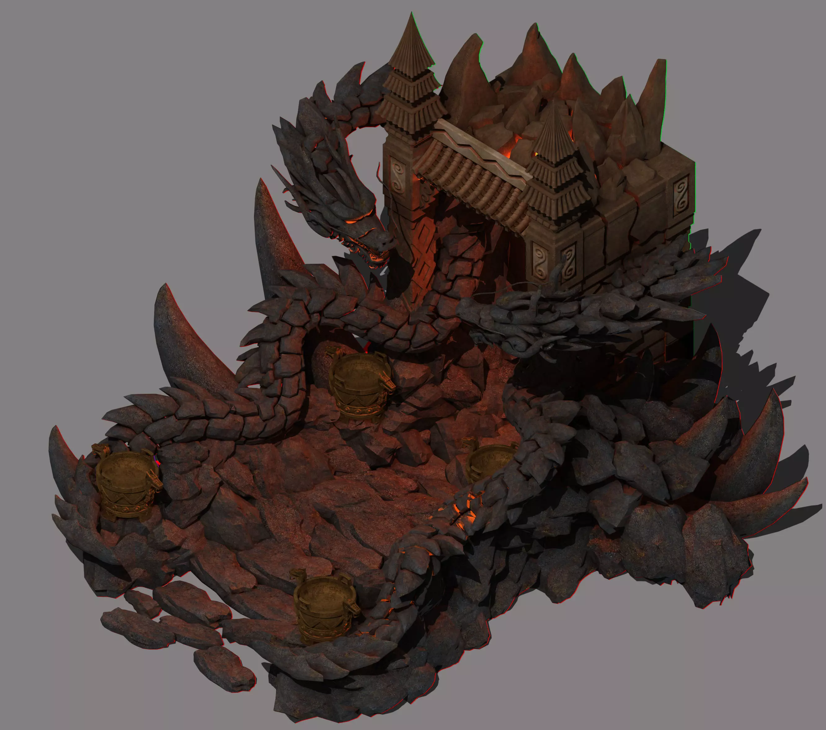 Fire Dragon Cave - Entrance 01 3D model