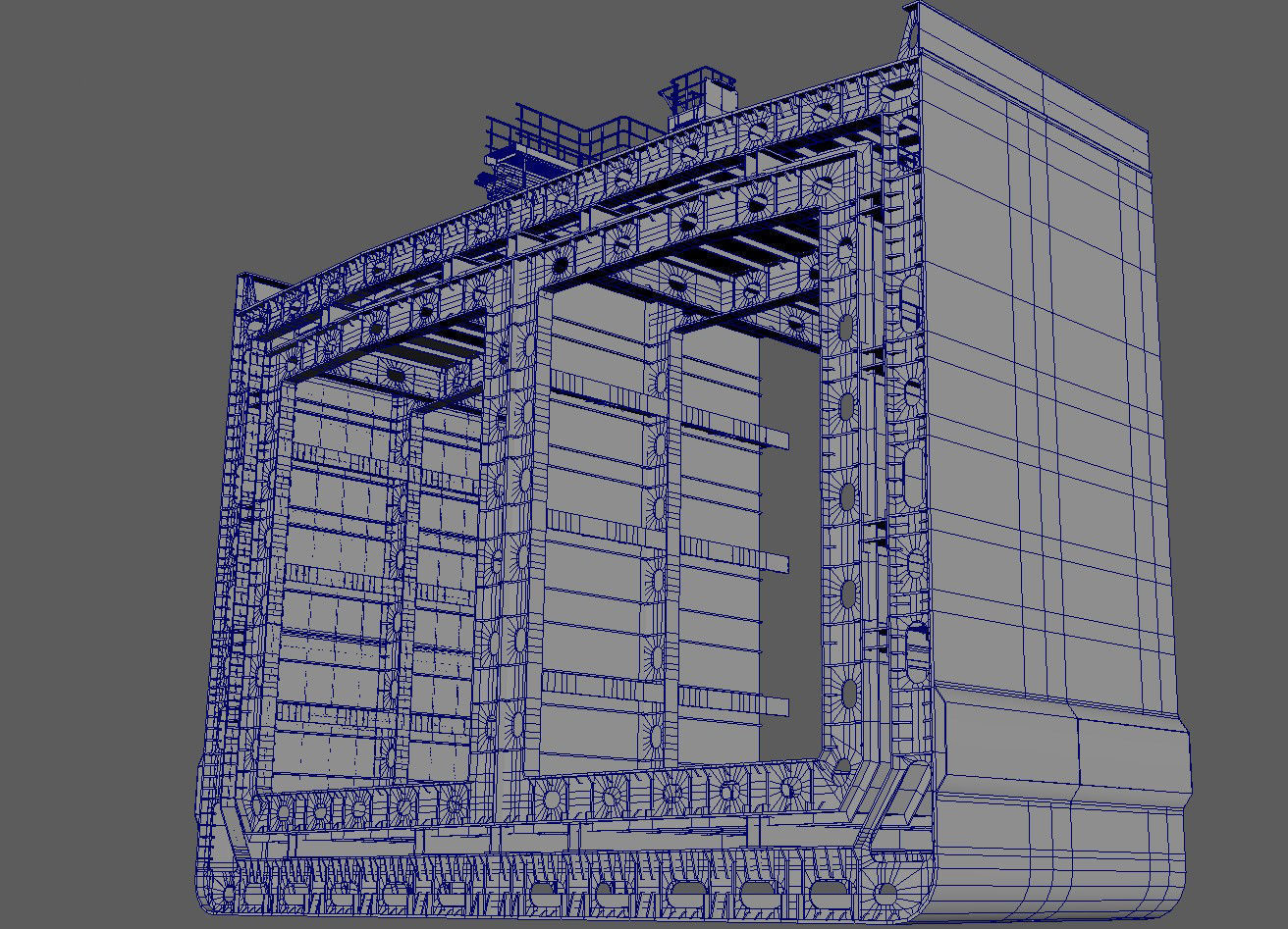 Tanker section Low-poly 3D model_8