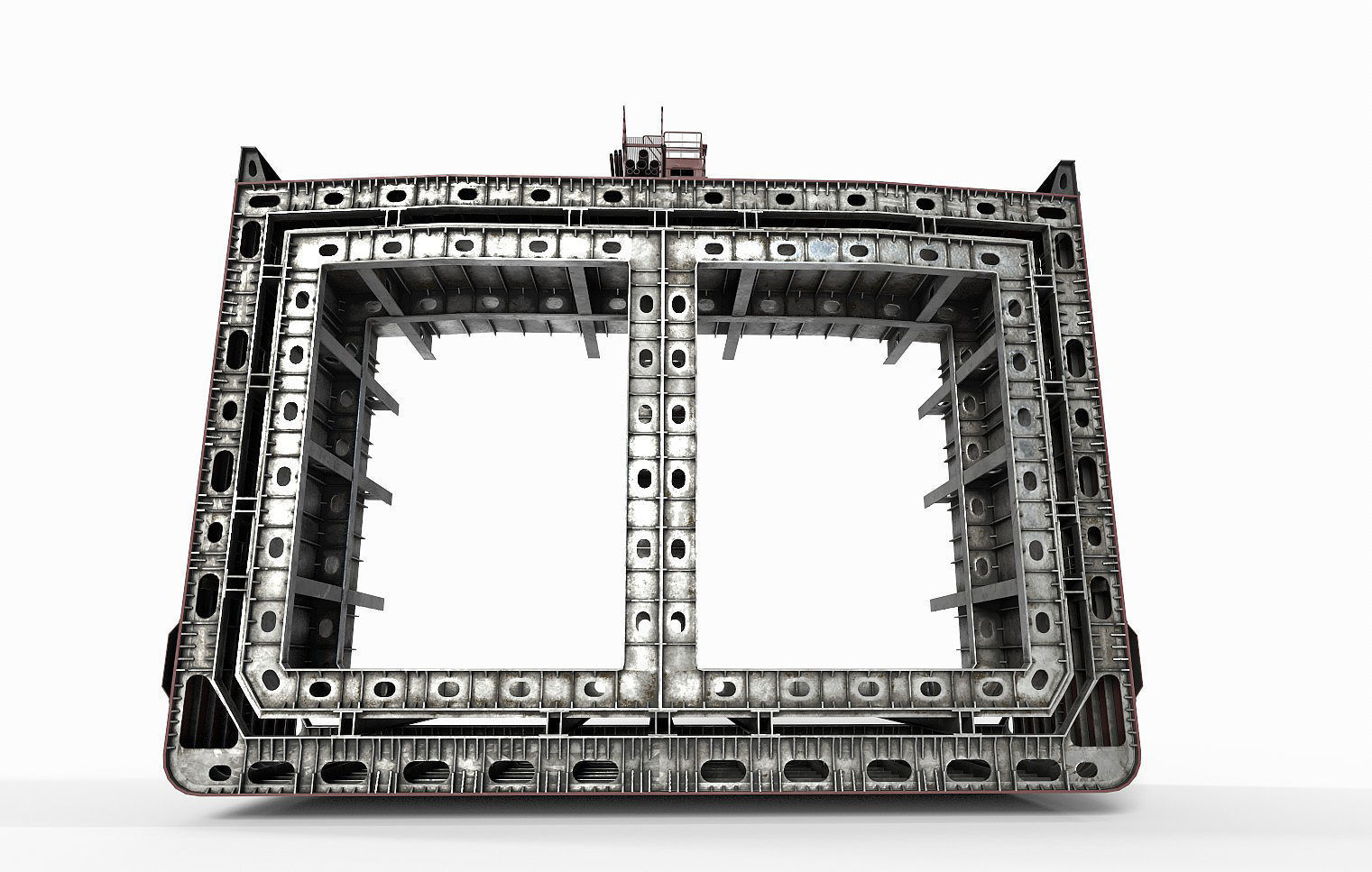 Tanker section Low-poly 3D model_6