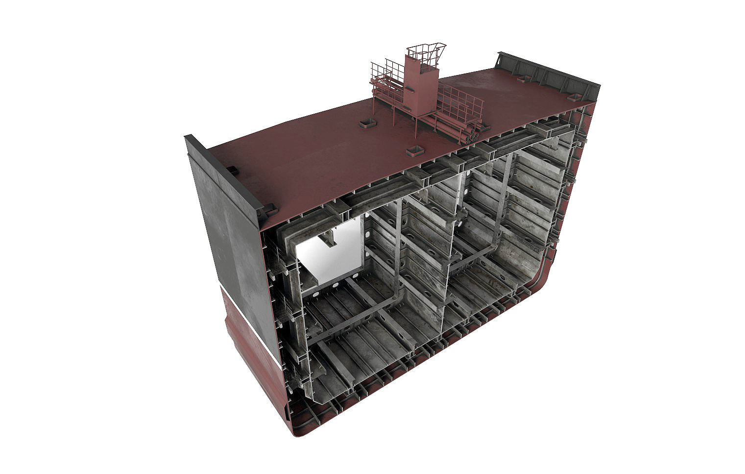 Tanker section Low-poly 3D model_12