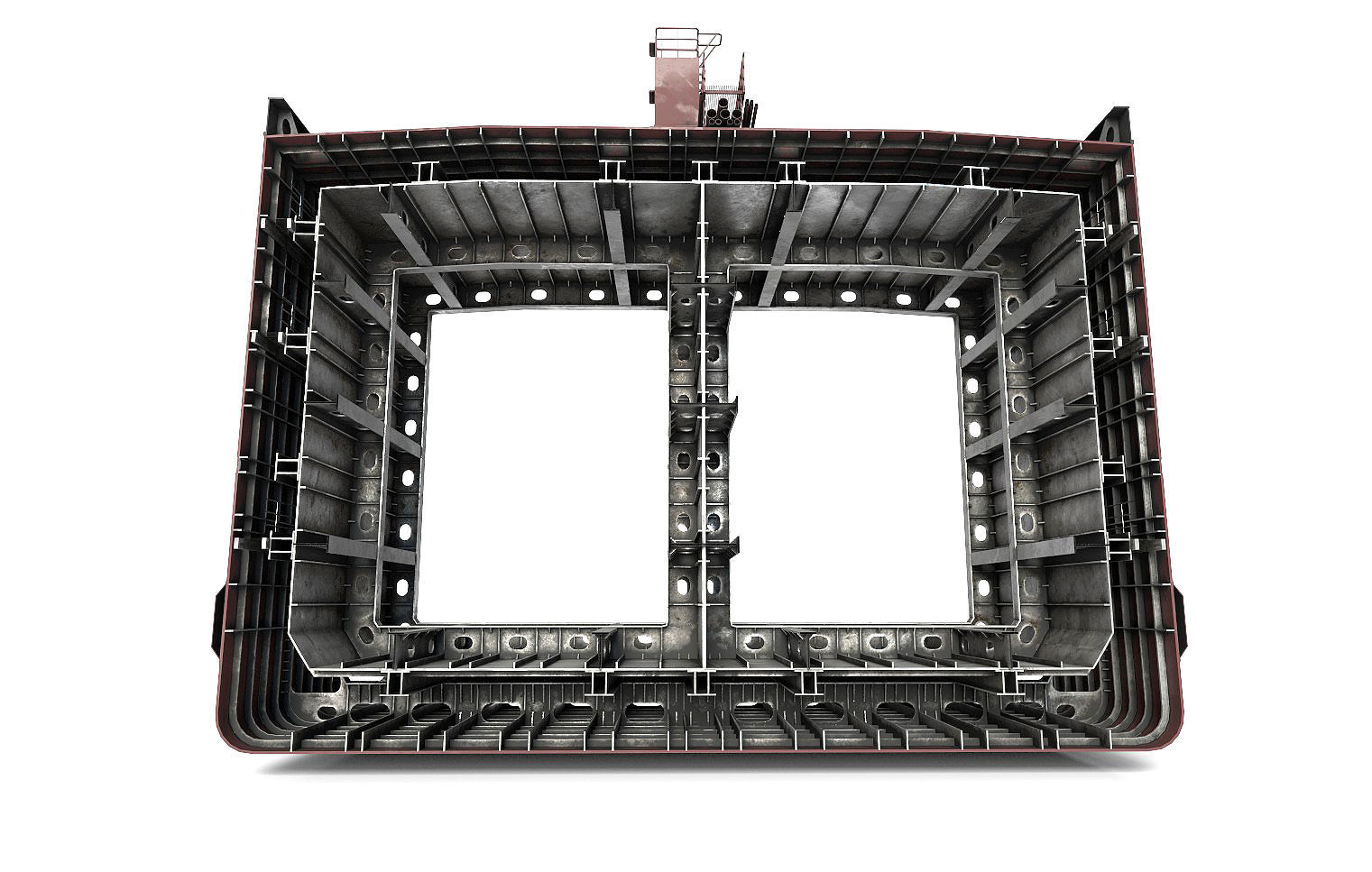 Tanker section Low-poly 3D model_5