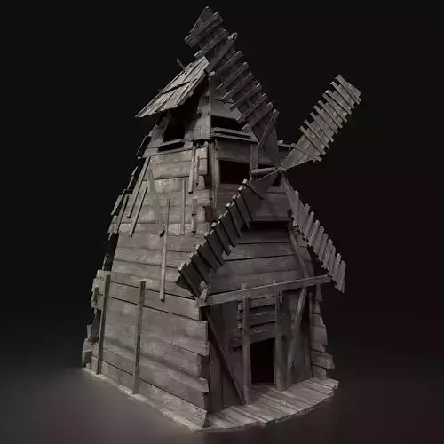 Next Gen AAA Viking Wooden Enterable Fantasy Windmill