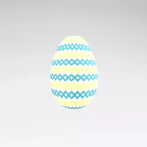 Easter Egg v1 004 Low-poly 3D model