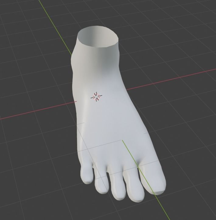 Human-Feet foot with line drawn Low-poly 3D model_2