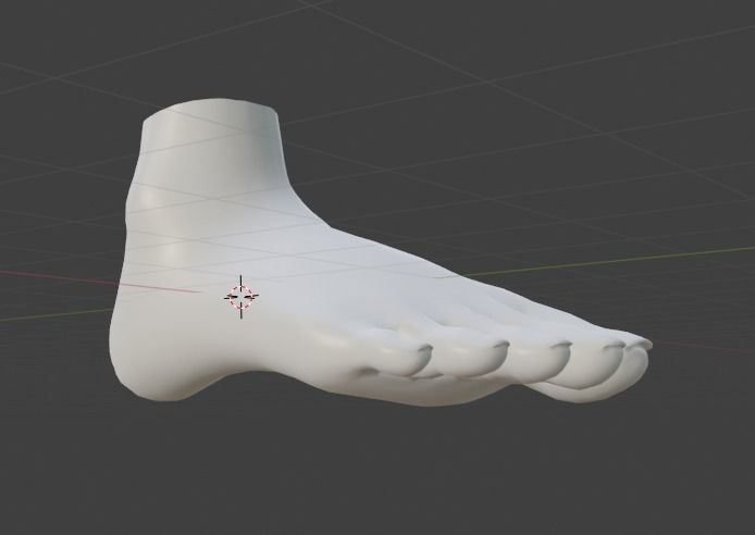 Human-Feet foot with line drawn Low-poly 3D model_1