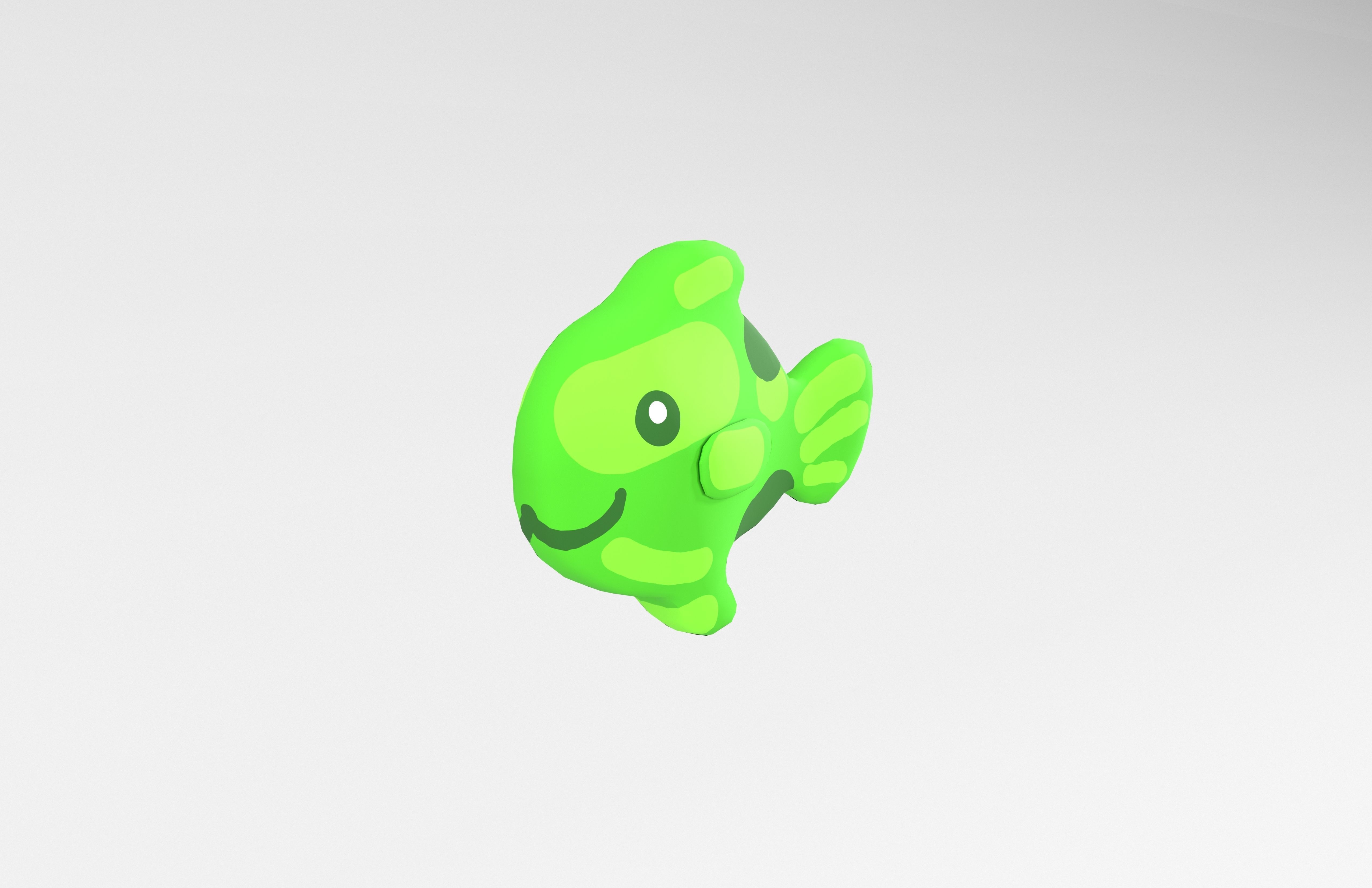 Gummi fish v1 001 Low-poly 3D model_3