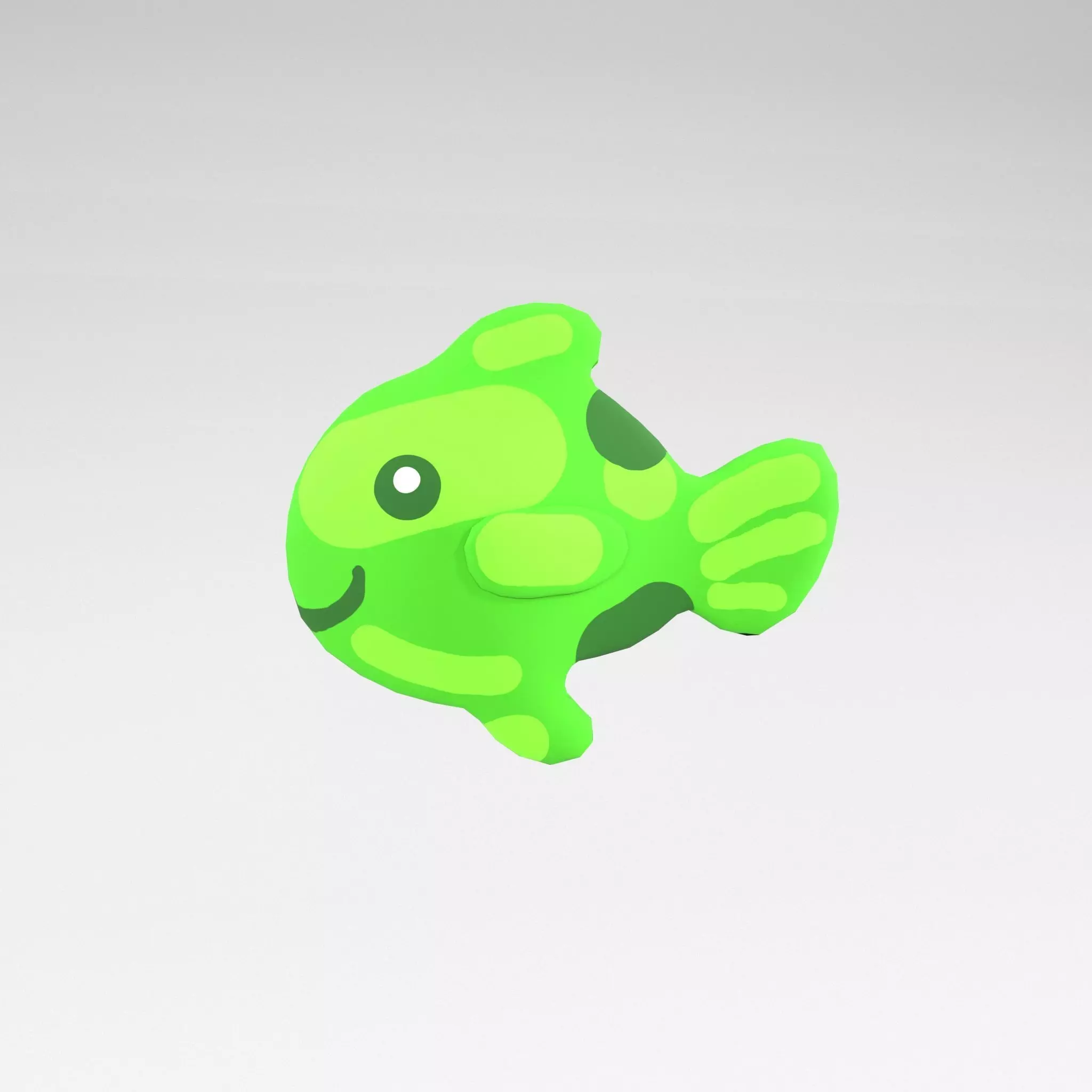 Gummi fish v1 001 Low-poly 3D model_0