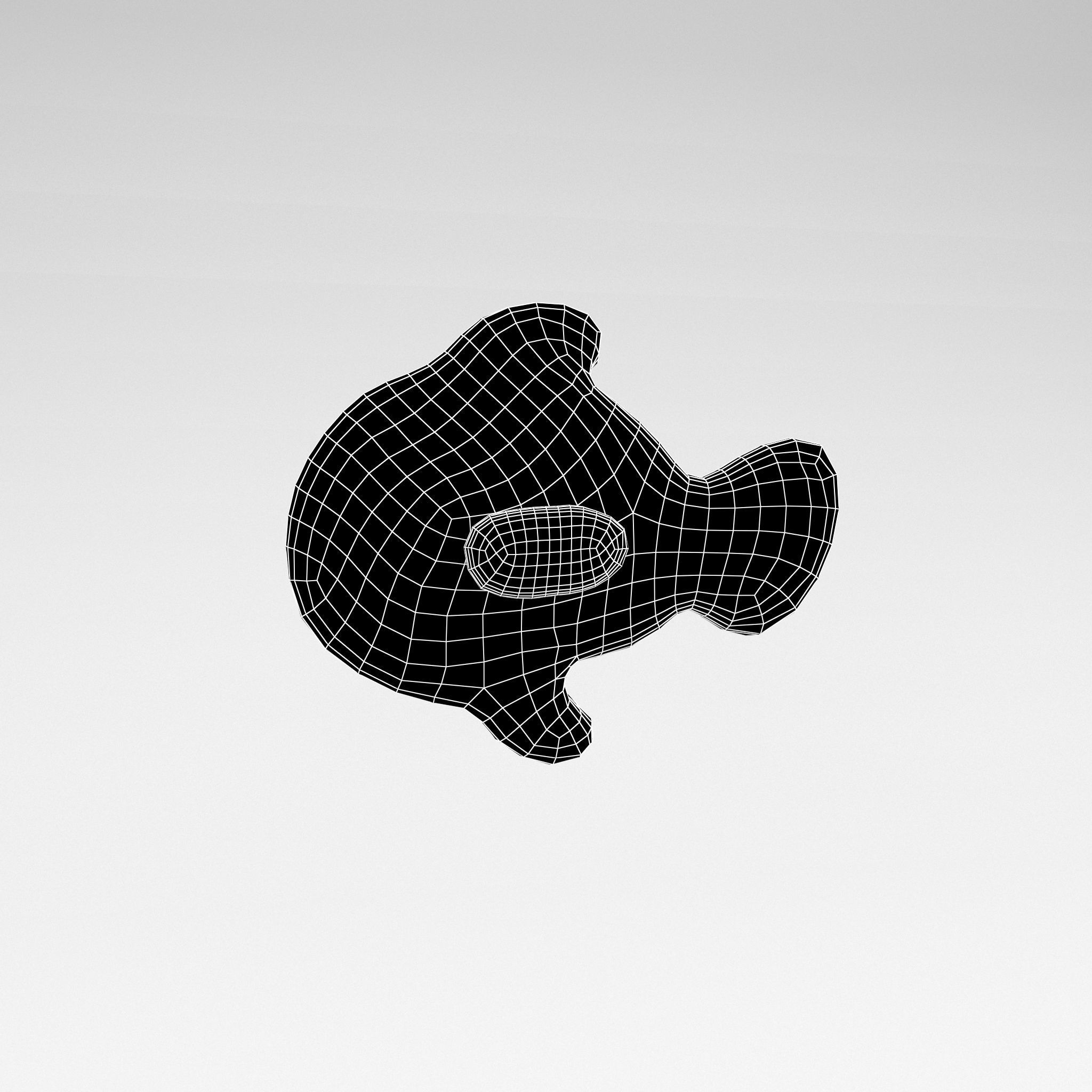 Gummi fish v1 001 Low-poly 3D model_4