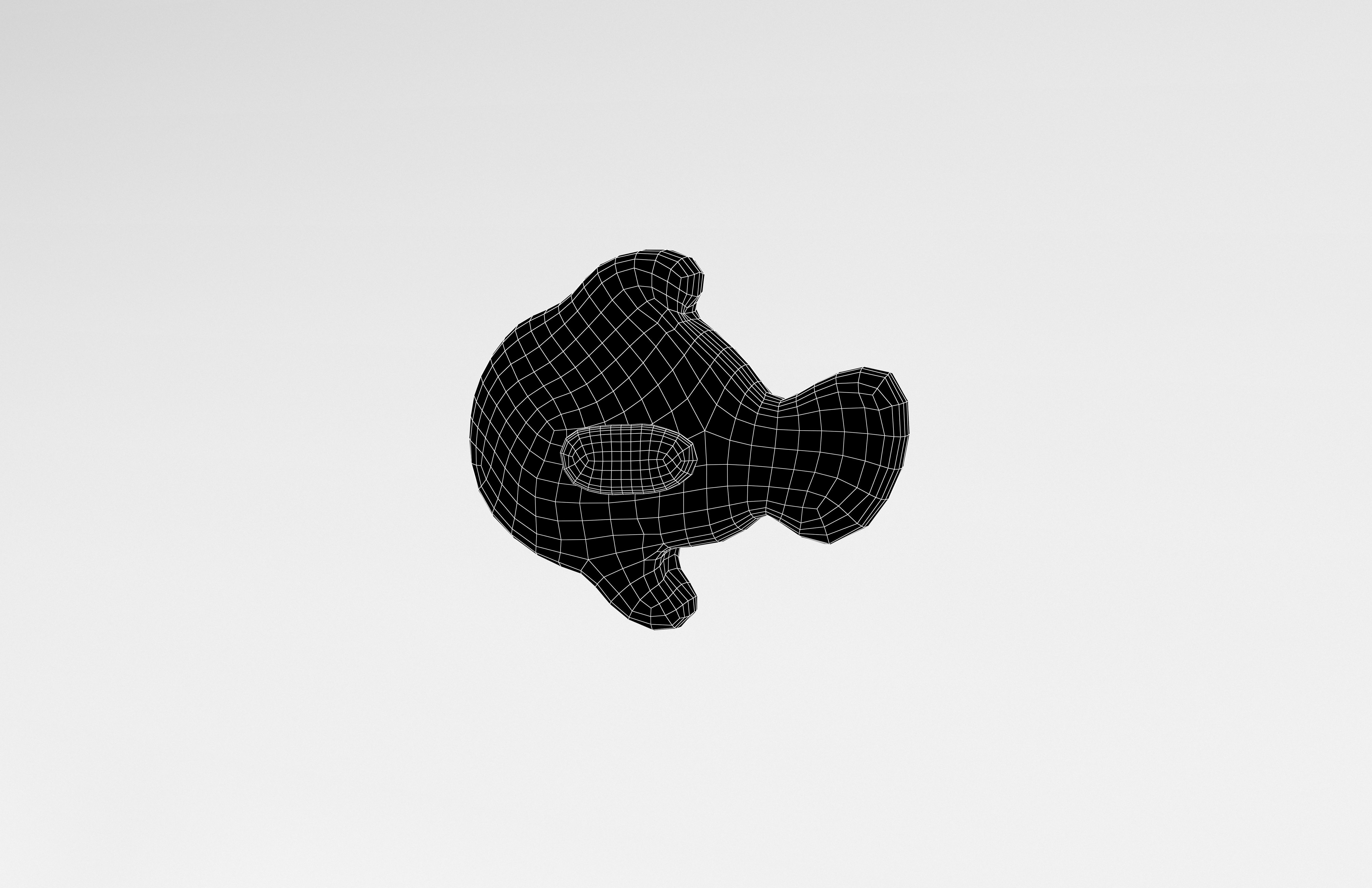 Gummi fish v1 001 Low-poly 3D model_6