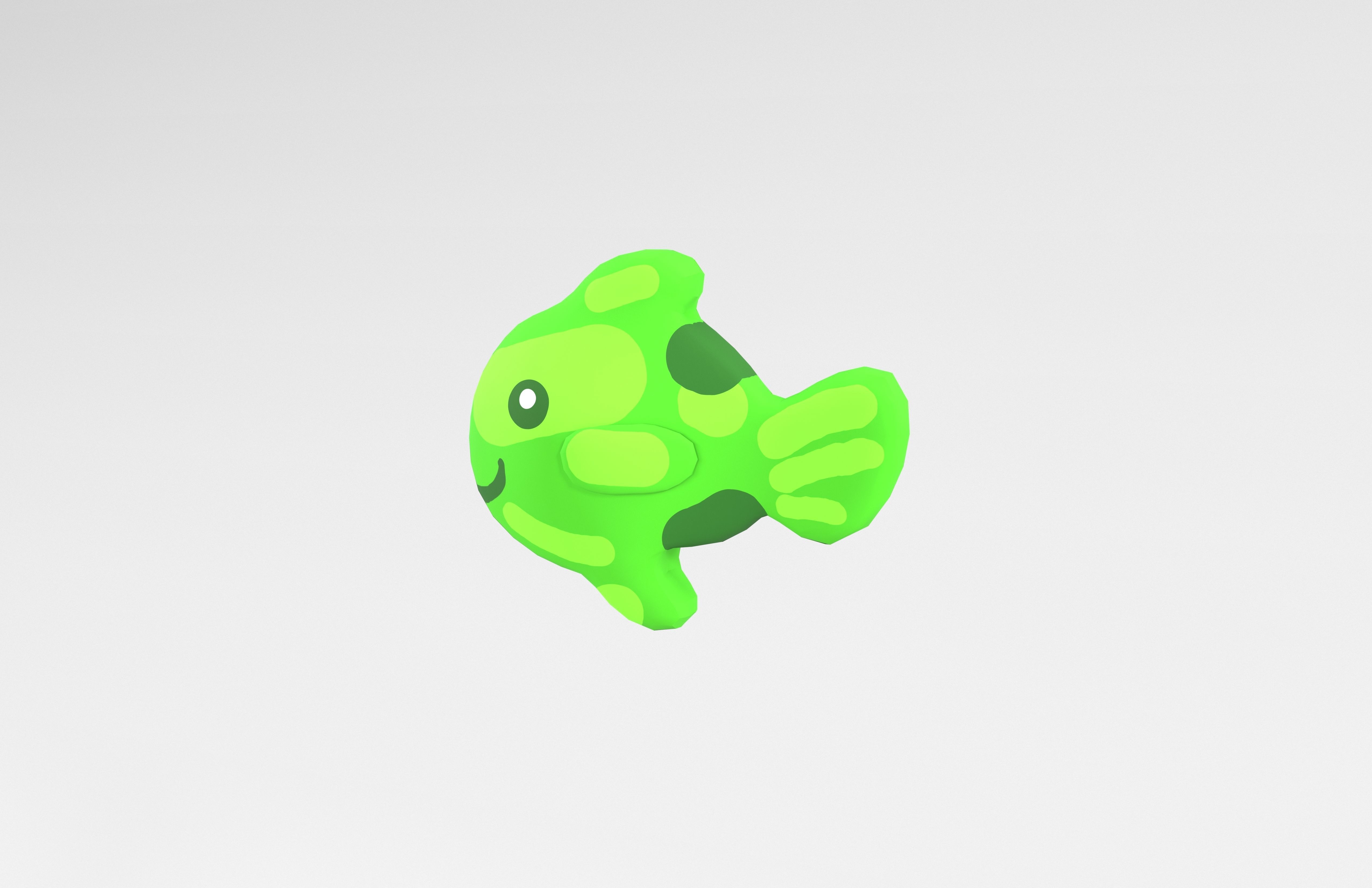 Gummi fish v1 001 Low-poly 3D model_2