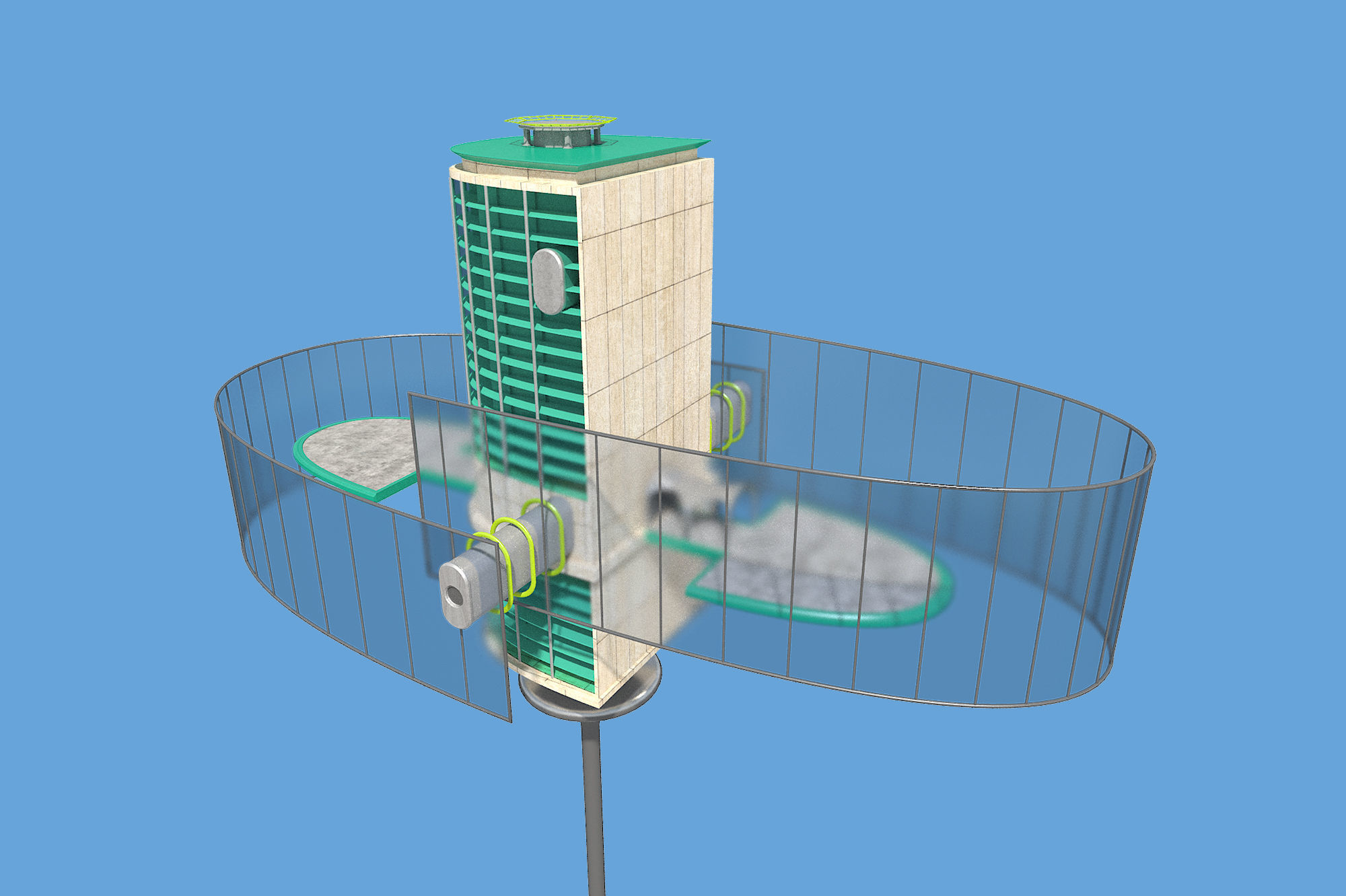 Futuristic Architecture Skyscraper 06 3D model_3