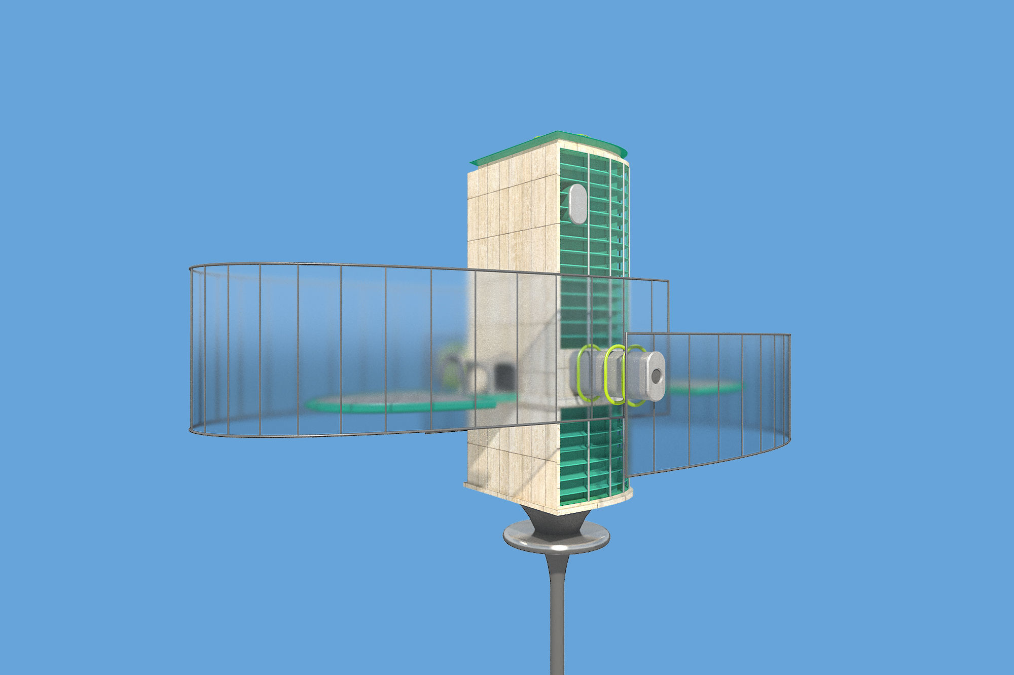 Futuristic Architecture Skyscraper 06 3D model_1