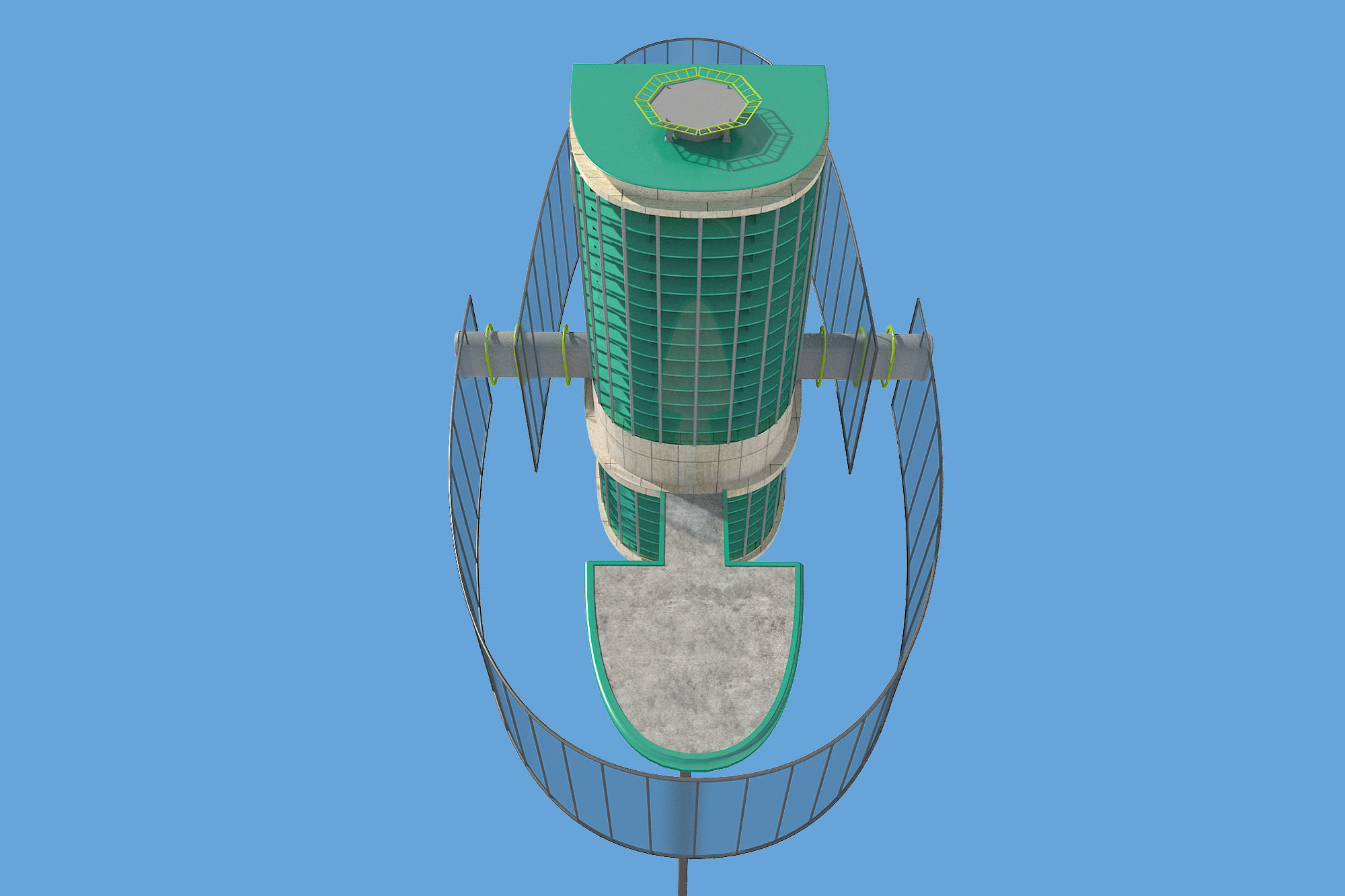 Futuristic Architecture Skyscraper 06 3D model_5