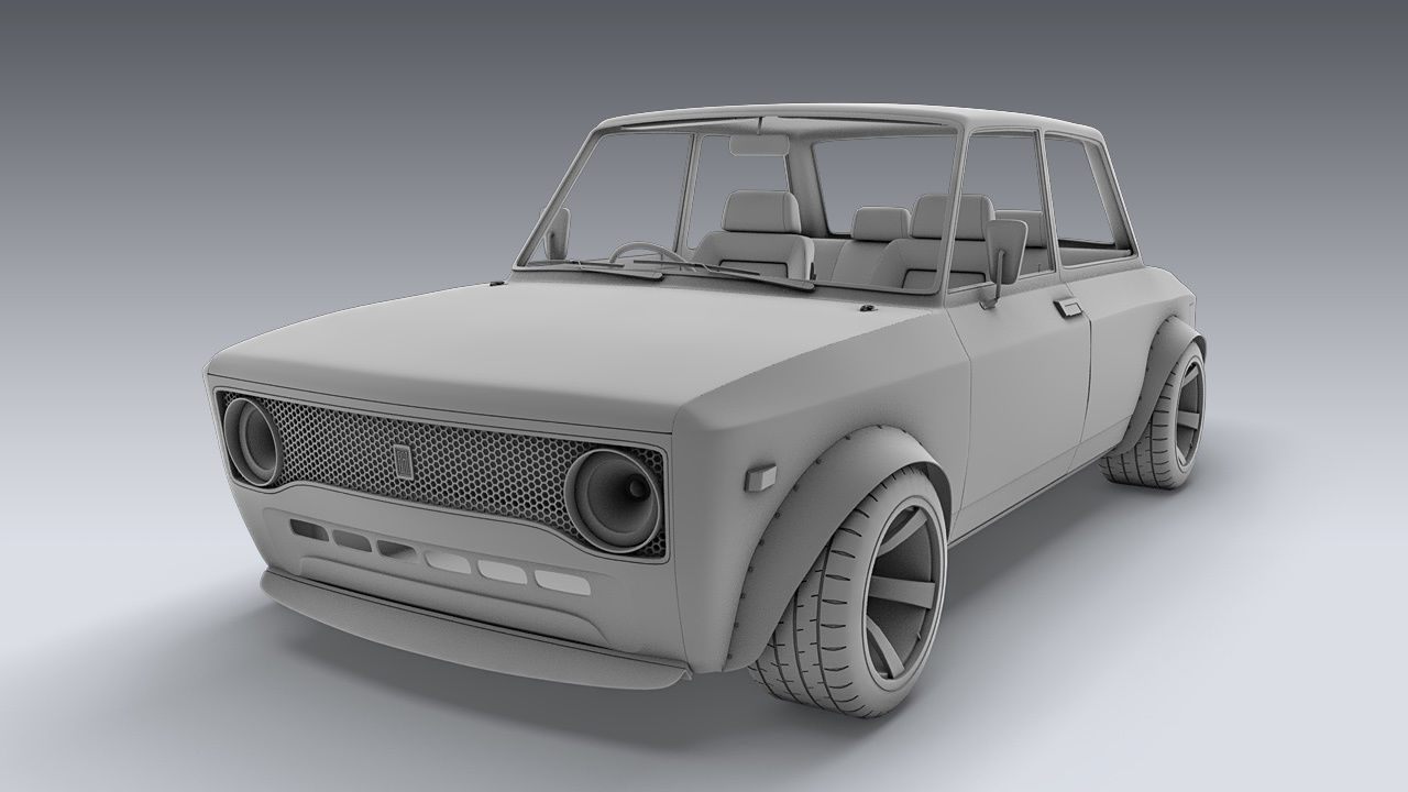 Custom 1973 Fiat 128 Rally 3D model_24