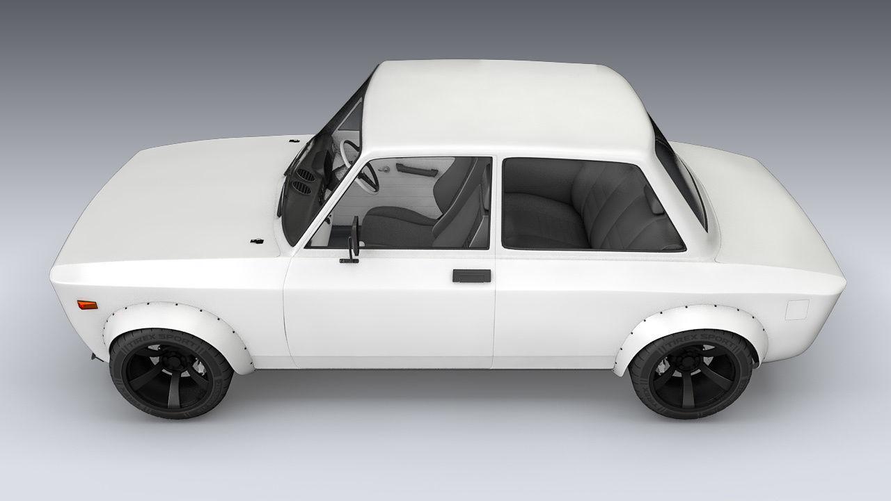 Custom 1973 Fiat 128 Rally 3D model_15