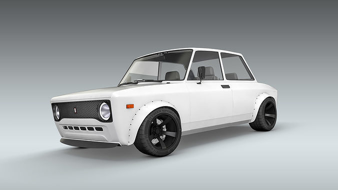 Custom 1973 Fiat 128 Rally 3D model