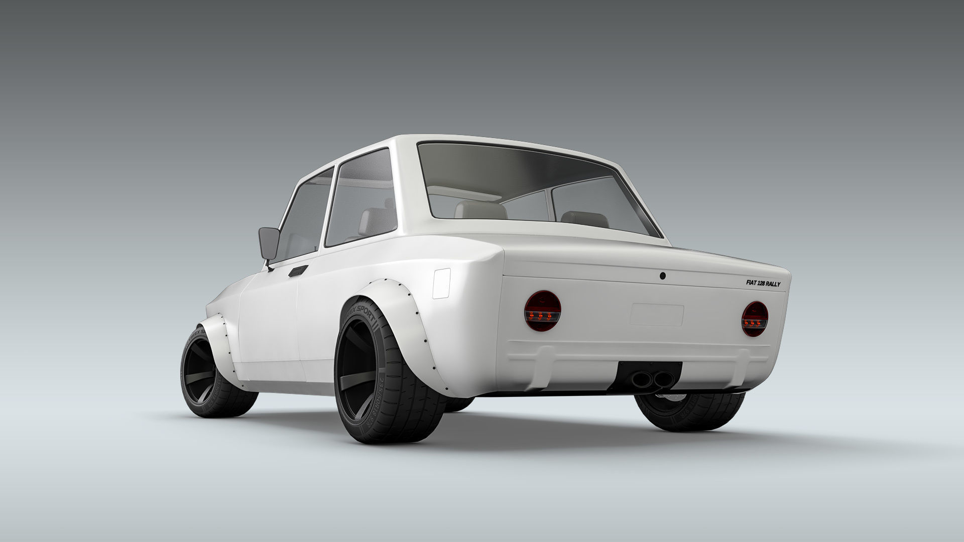 Custom 1973 Fiat 128 Rally 3D model_3
