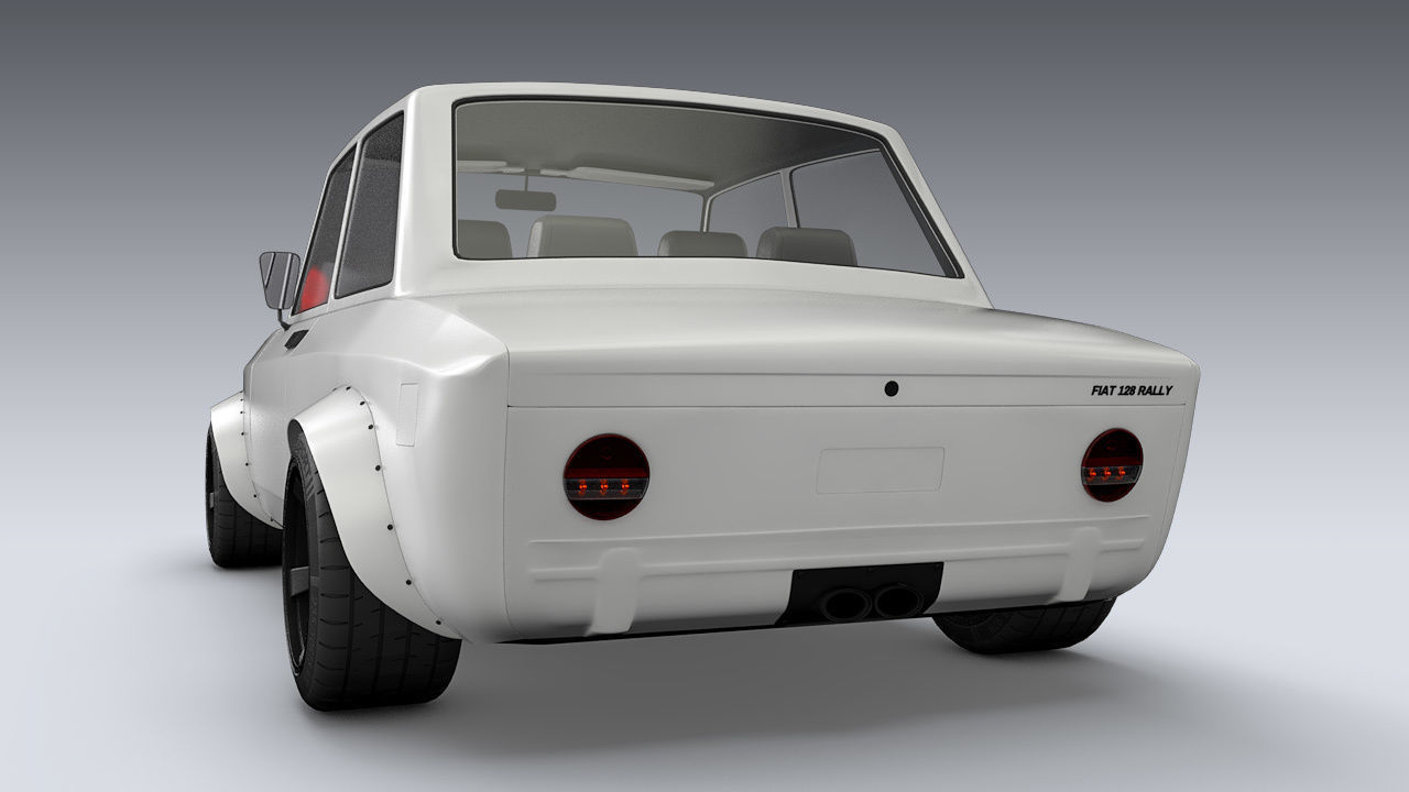 Custom 1973 Fiat 128 Rally 3D model_7