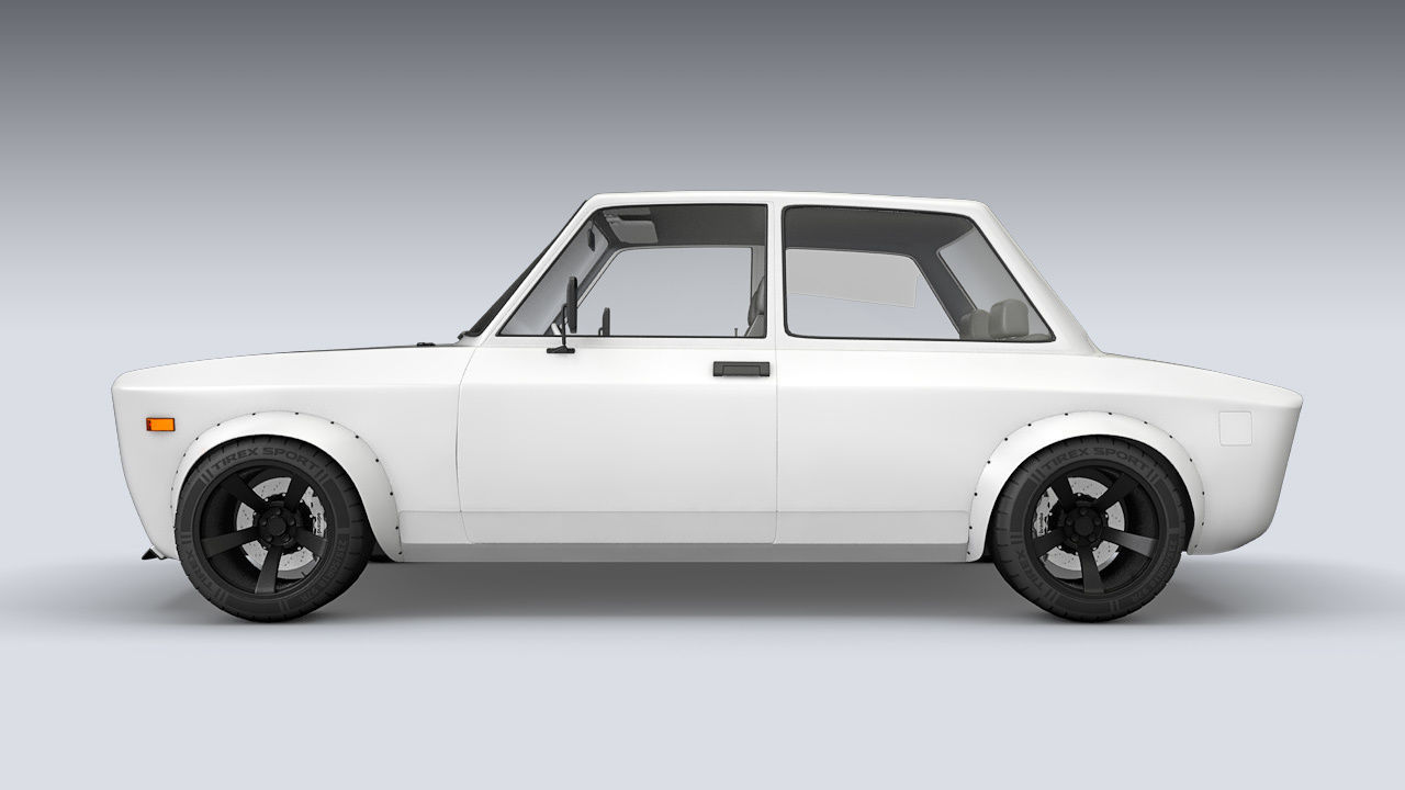 Custom 1973 Fiat 128 Rally 3D model_8